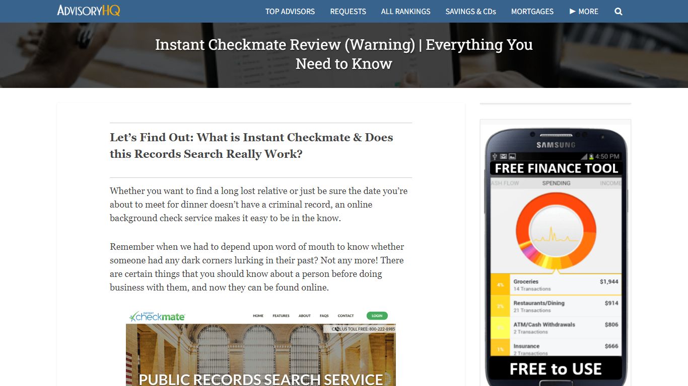 Instant Checkmate Review (Warning) | Everything You Need to Know